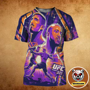 UFC 321 Artist Series Poster Tom Aspinall Vs Ciryl Gane In Abu Dhabi On October 25 2025 All Over Print Shirt