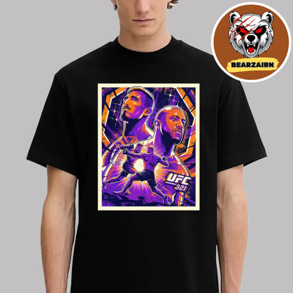 UFC 321 Artist Series Poster Tom Aspinall Vs Ciryl Gane In Abu Dhabi On October 25 2025 Unisex T-Shirt