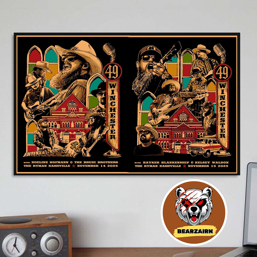 49 Winchester Event Poster Night 1 And 2 At Ryman Auditorium In Nashville Tennessee On November 14 And 15 2025 Home Decor Poster Canvas 49 Winchester Event Poster Night 1 And 2 At Ryman Auditorium In Nashville Tennessee On November 14 And 15 2025 Home Decor Poster Canvas