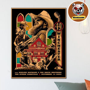 49 Winchester Event Poster Night 1 At Ryman Auditorium In Nashville Tennessee On November 14 2025 Home Decor Poster Canvas