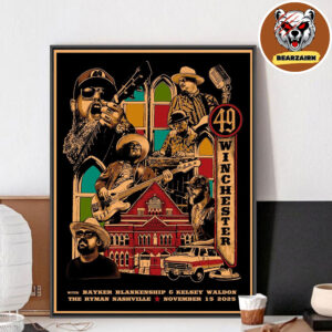 49 Winchester Event Poster Night 2 At Ryman Auditorium In Nashville Tennessee On November 15 2025 Home Decor Poster Canvas