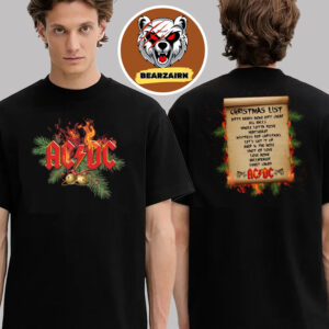 ACDC Merch Tee 2025 Holiday Christmas Wish List Two Sided Unisex T-Shirt