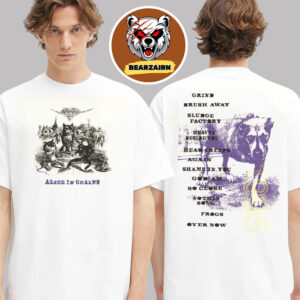 Alice In Chains 30th Anniversary Merch Dog Tracklist Two Sided Unisex T-Shirt