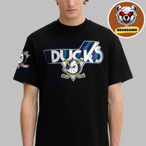 Anaheim Ducks Merch Tee MD Silver Flashback NHL Unisex T-Shirt