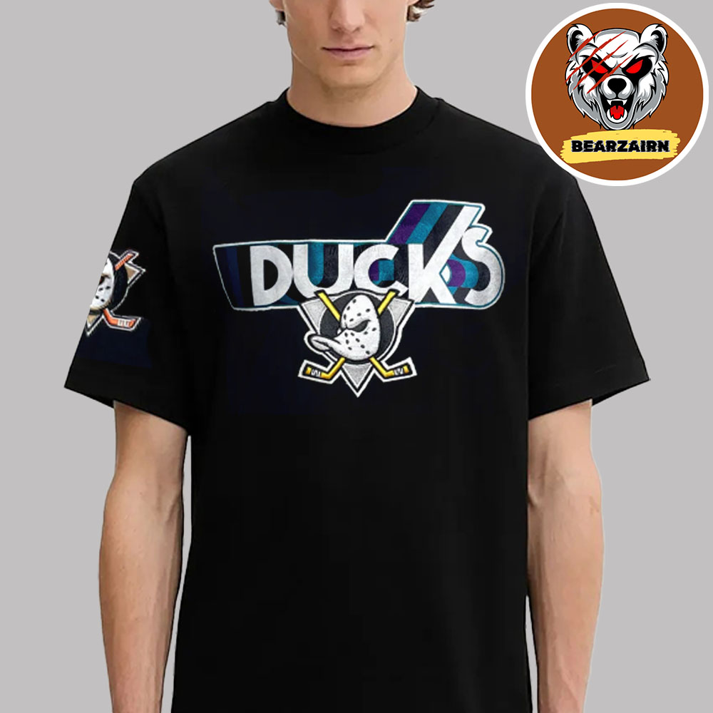 Anaheim Ducks Merch Tee MD Silver Flashback NHL Unisex T-Shirt Anaheim Ducks Merch Tee MD Silver Flashback NHL Unisex T-Shirt
