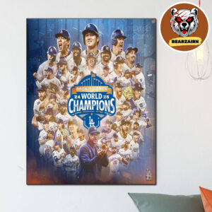 Congrats Los Angeles Dodgers Back To Back 2025 World Champions MLB Home Decor Poster Canvas