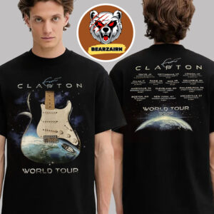 Eric Clapton World Tour 2025 Merch Tee Tour Dates List Two Sided Unisex T-Shirt