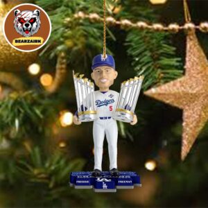 Freddie Freeman Los Angeles Dodgers Back-to-Back World Series Champions Christmas Tree Ornament
