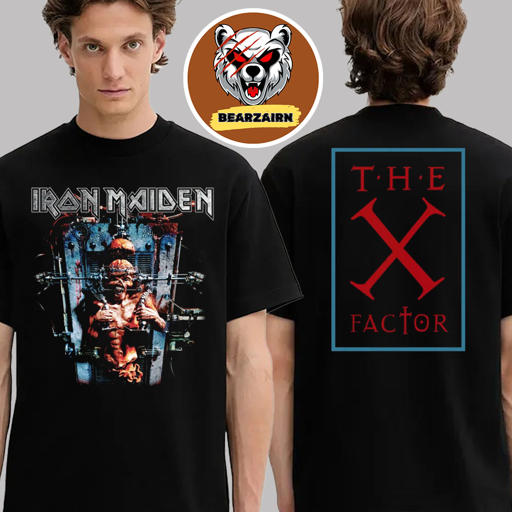 Iron Maiden Merch Tee The X Factor 30th Anniversary Two Sided Unisex T-Shirt Iron Maiden Merch Tee The X Factor 30th Anniversary Two Sided Unisex T-Shirt