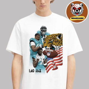Jacksonville Jaguars Vs Los Angeles Chargers Matchup Poster Salute To Service Gameday NFL On November 16th 2025 Unisex T-Shirt