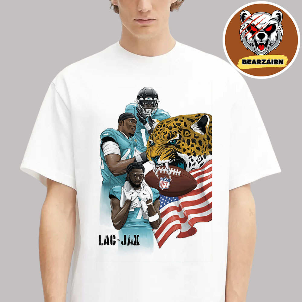 Jacksonville Jaguars Vs Los Angeles Chargers Matchup Poster Salute To Service Gameday NFL On November 16th 2025 Unisex T-Shirt Jacksonville Jaguars Vs Los Angeles Chargers Matchup Poster Salute To Service Gameday NFL On November 16th 2025 Unisex T-Shirt