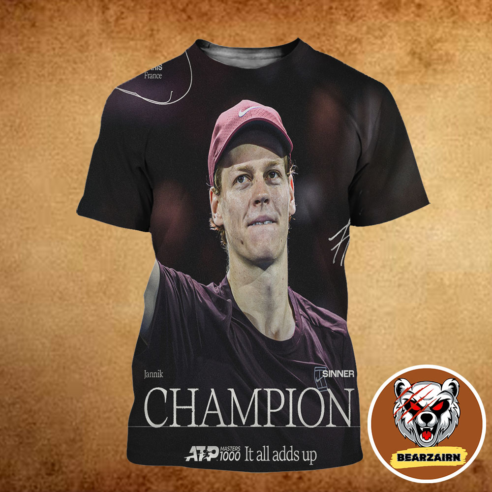 Jannik Sinner Is ATP Masters 1000 Title And Reclaim The World No.1 Ranking Champions All Over Print Shirt Jannik Sinner Is ATP Masters 1000 Title And Reclaim The World No.1 Ranking Champions All Over Print Shirt