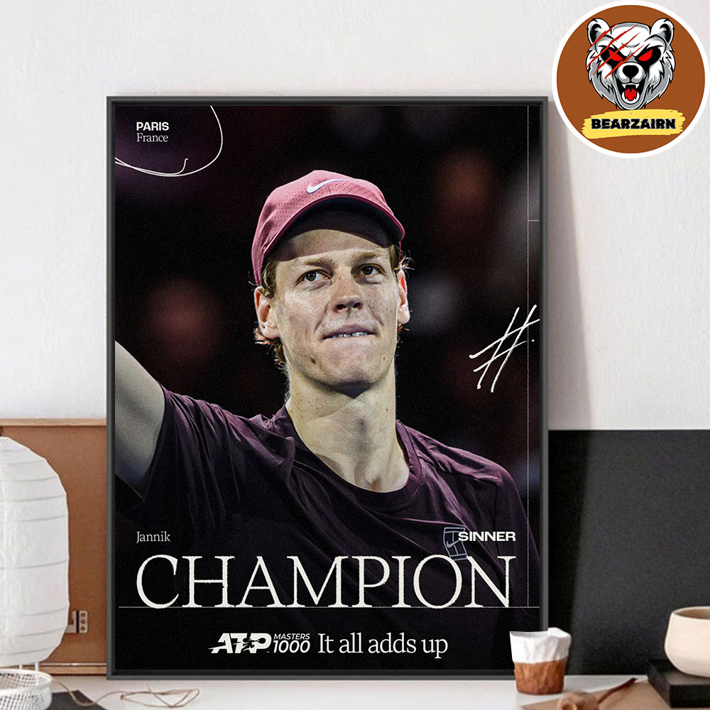 Jannik Sinner Is ATP Masters 1000 Title And Reclaim The World No.1 Ranking Champions Home Decor Poster Canvas Jannik Sinner Is ATP Masters 1000 Title And Reclaim The World No.1 Ranking Champions Home Decor Poster Canvas