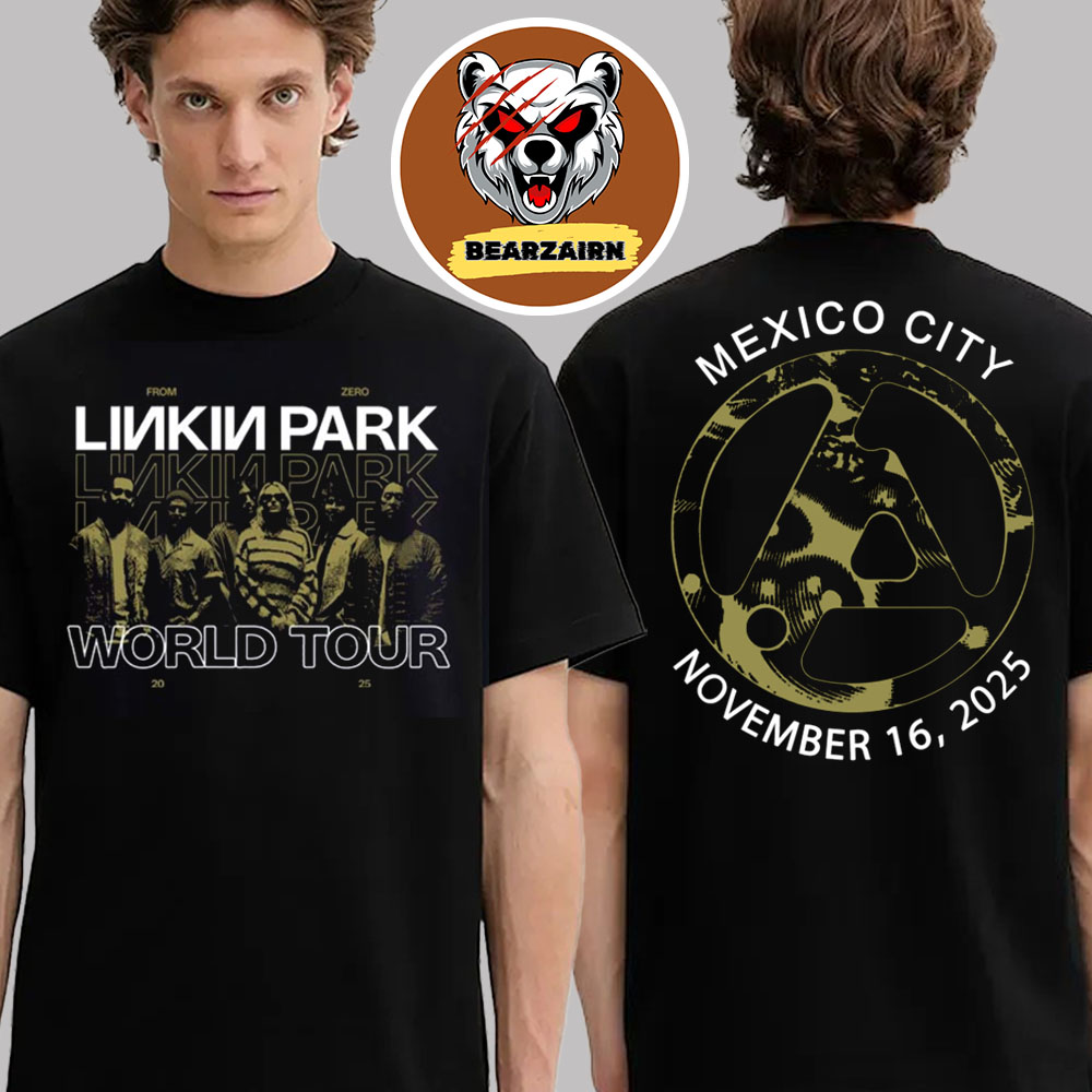 Linkin Park Mexico 2025 Venues Tee At The Corona Capital Festival In Mexico City Mexico On November 16th 2025 Two Sided Unisex T-Shirt Linkin Park Mexico 2025 Venues Tee At The Corona Capital Festival In Mexico City Mexico On November 16th 2025 Two Sided Unisex T-Shirt
