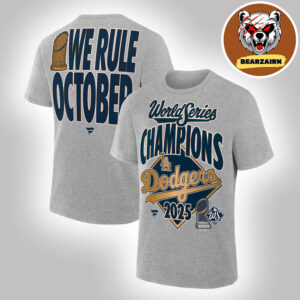 Los Angeles Dodgers 2025 World Series Champions Locker Room Two Sided Unisex T-Shirt