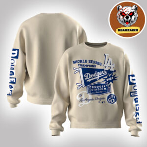 Los Angeles Dodgers 2025 World Series Champions Pennant Spirit Jersey Fleece Unisex Sweatshirt
