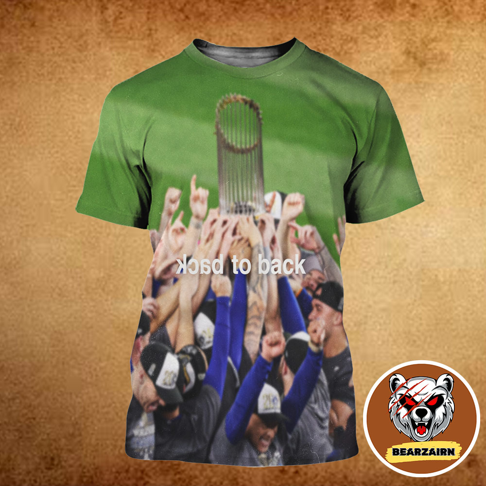 Los Angeles Dodgers Back To Back MLB 2025 World Series Champions All Over Print Shirt