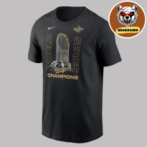 Los Angeles Dodgers Nike 2025 World Series Champions Raise The Trophy Unisex T-Shirt