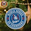 Los Angeles Dodgers Nine-Time World Series Champions Circular Christmas Tree Ornament