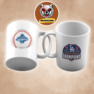 Los Angeles Dodgers Rawlings 2025 World Series Champions Facsimile Signature Baseball Ceramic Mug