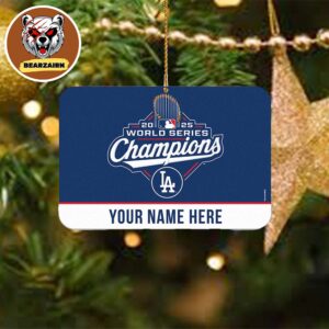 Los Angeles Dodgers WinCraft 2025 World Series Champions Personalized Christmas Ornament