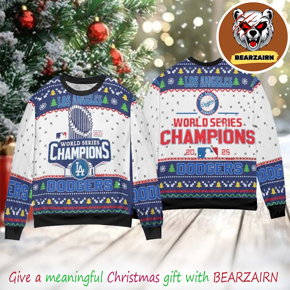 Los Angeles Dodgers World Series Champions MLB 2025 Ugly Christmas Sweater Los Angeles Dodgers World Series Champions MLB 2025 Ugly Christmas Sweater