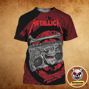 Metallica Adelaide Australia 2025 Merch Poster At Adelaide Oval In Adelaide Australia On November 5th 2025 All Over Print Shirt