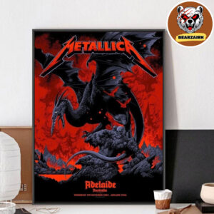 Metallica M72 Adelaide Australia 2025 Pop Up Poster At Adelaide Oval On November 5th 2025 Home Decor Poster Canvas