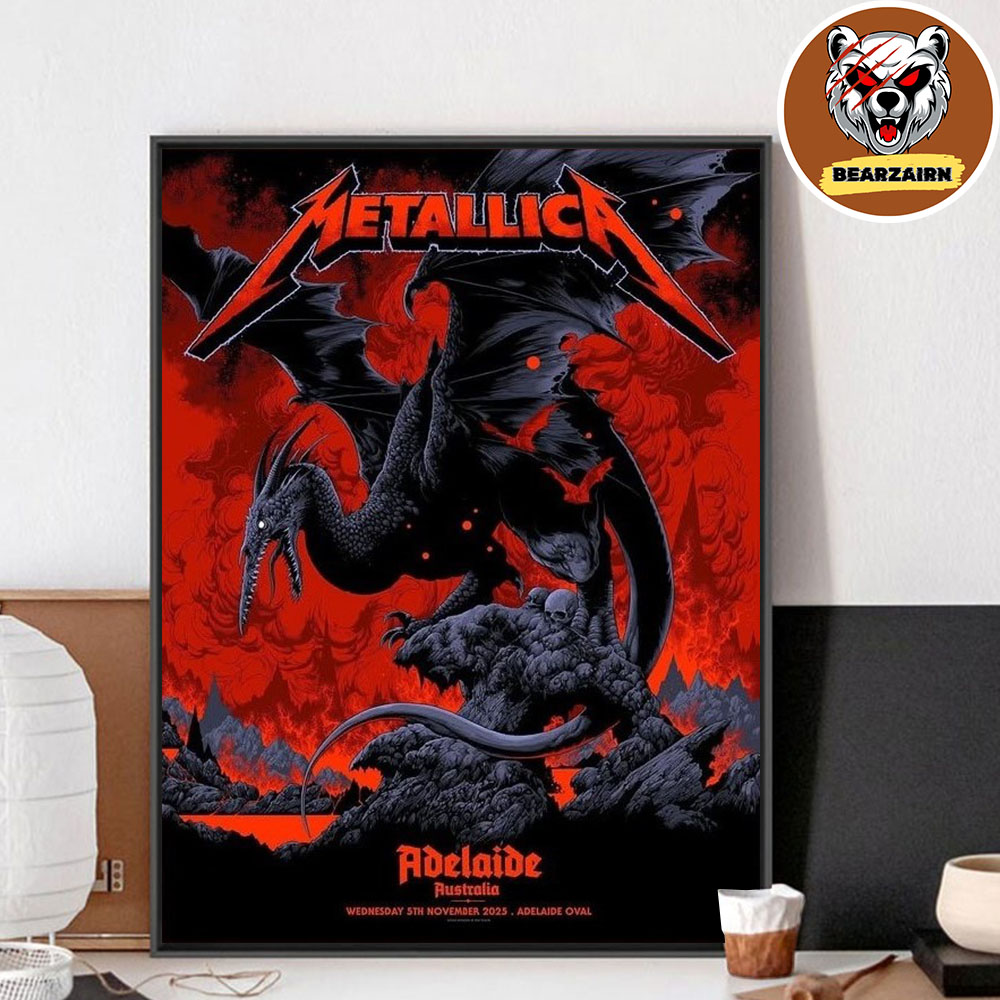 Metallica M72 Adelaide Australia 2025 Pop Up Poster At Adelaide Oval On November 5th 2025 Home Decor Poster Canvas Metallica M72 Adelaide Australia 2025 Pop Up Poster At Adelaide Oval On November 5th 2025 Home Decor Poster Canvas