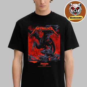 Metallica M72 Adelaide Australia 2025 Pop Up Poster At Adelaide Oval On November 5th 2025 Unisex T-Shirt