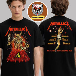 Metallica M72 World Tour Australia And New Zealand 2025 Schedule Two Sided Unisex T-Shirt