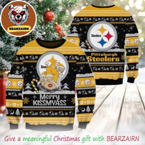 Pittsburgh Steelers NFL Merrykissmyass Funny Santa Claus 2025 Christmas Ugly Sweater