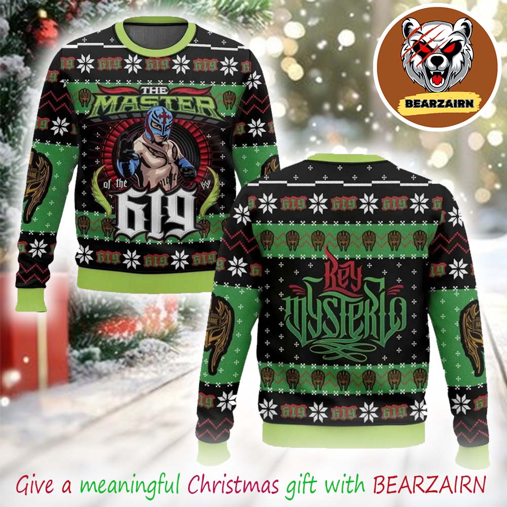 Rey Mysterio The Master Of The 619 Xmas 2025 WWE Ugly Christmas Sweater Rey Mysterio The Master Of The 619 Xmas 2025 WWE Ugly Christmas Sweater