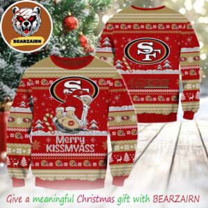 San Francisco 49ers NFL Merrykissmyass Funny Santa Claus 2025 Christmas Ugly Sweater