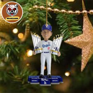 Shohei Ohtani Los Angeles Dodgers Back-to-Back World Series Champions Christmas Tree Ornament