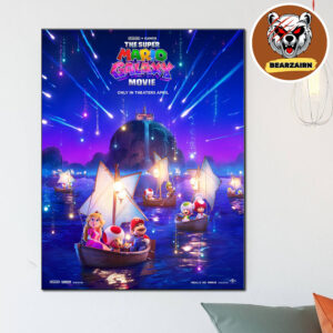The First Poster For The Super Mario Galaxy Movie Only In Theaters April 3 2026 Home Decor Poster Canvas
